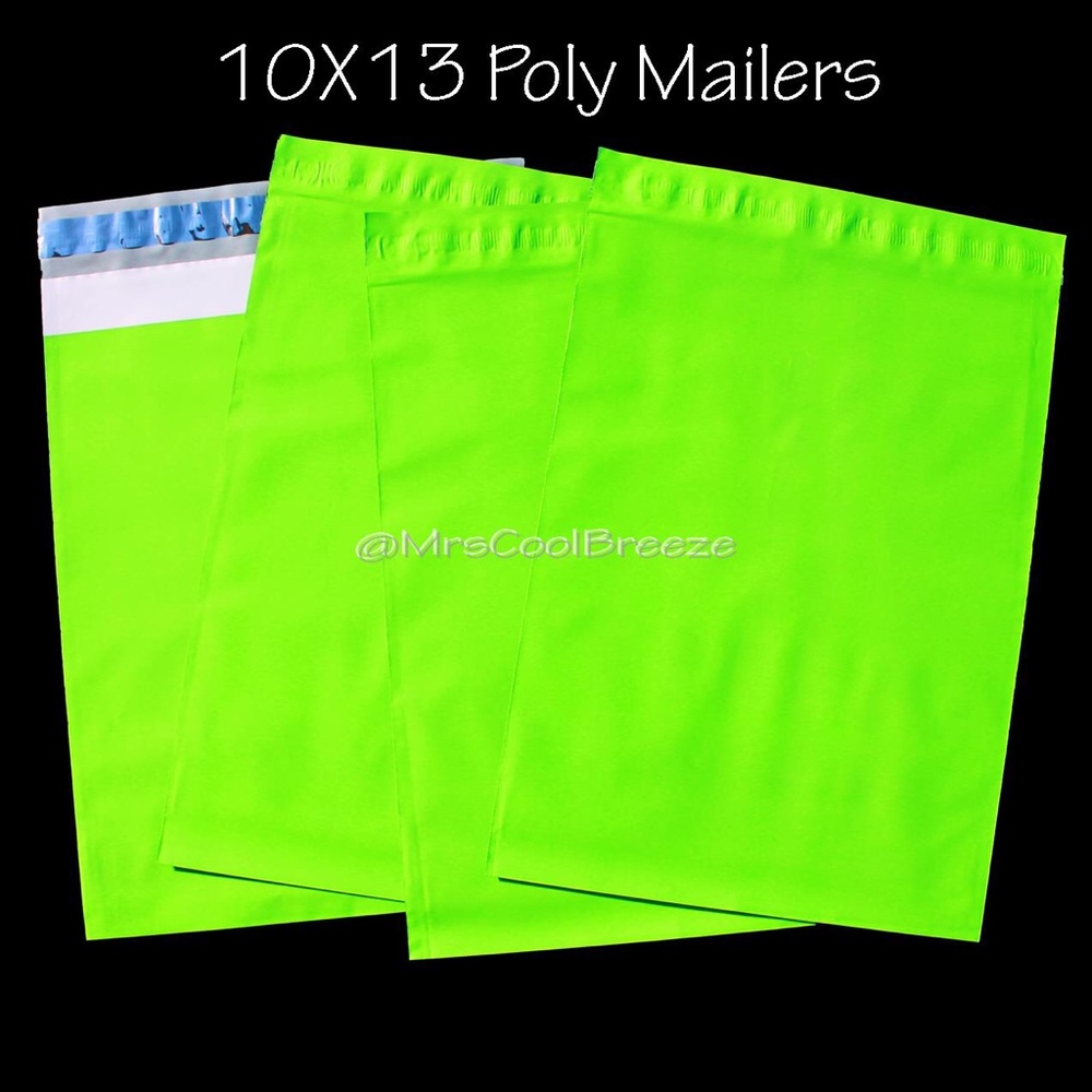 ❗️SALE❗️100 - 10X13 Neon Green Poly Mailers